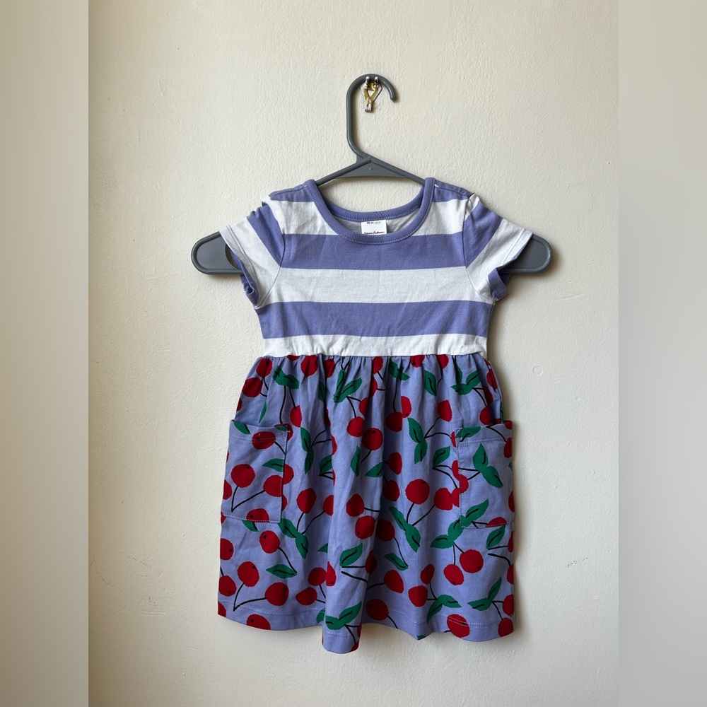 Hanna Andersson Cherry Stripe Pocket Dress | Size 3T